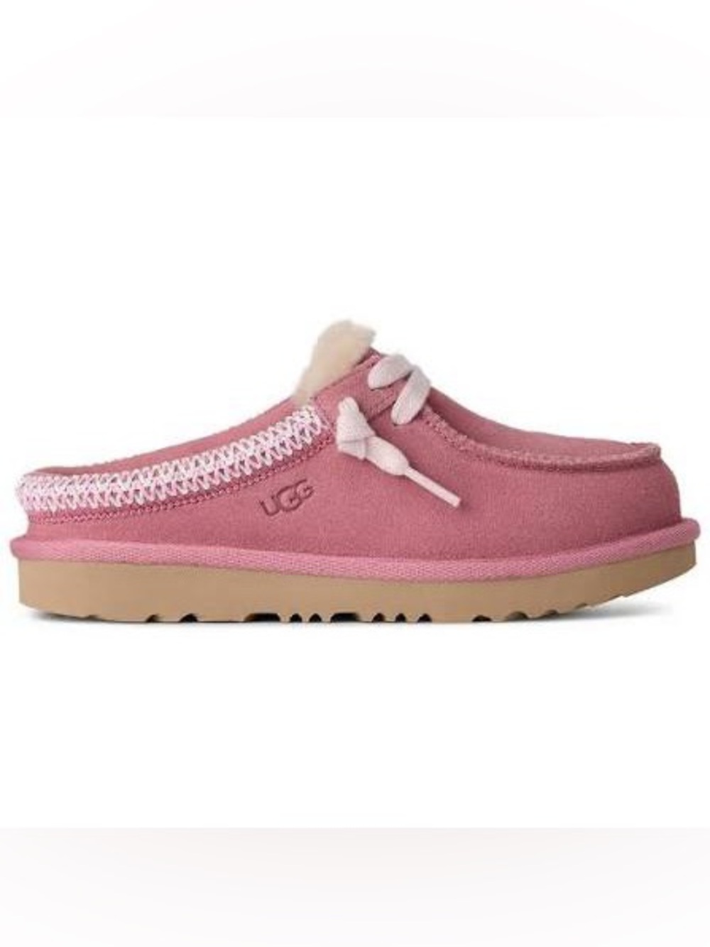 UGG Kids Tasman Laced Mules Size 13 Horizon Pink Suede